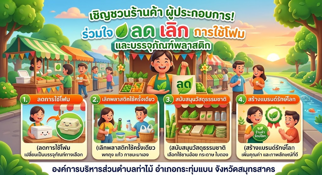 [บอกลาโฟม ดีต่อเรา ดีต่อโลก] ร่วมใจลด เลิกการใช้โฟมและพลาสติก